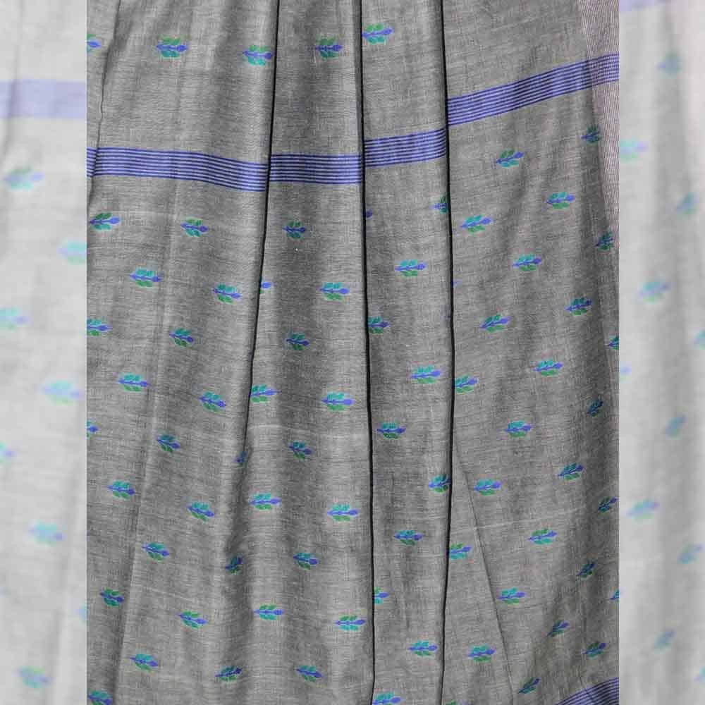 Floral Buta Khadi Handloom Saree MCS08E 2