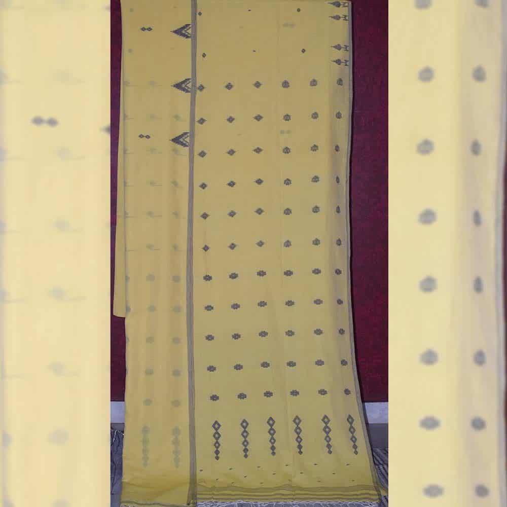 Khadi Jamdani Handloom Saree TKPJ22A 2