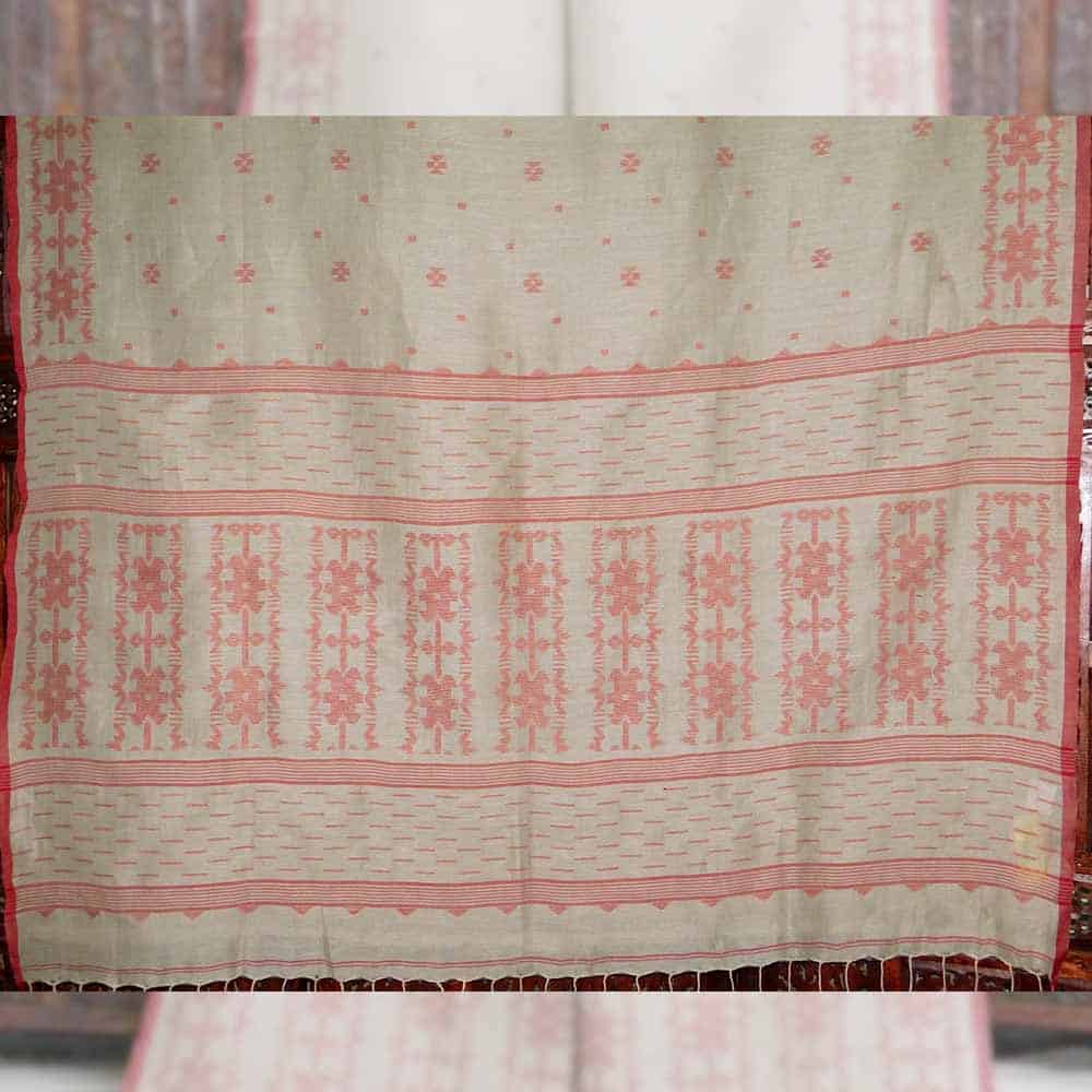 Legendary Premium Linen Handloom Jamdani Saree SLPJ13C 2