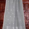 Linen Mughal Buta Geometric Pallu Weaving Handloom Saree TLG02A 3
