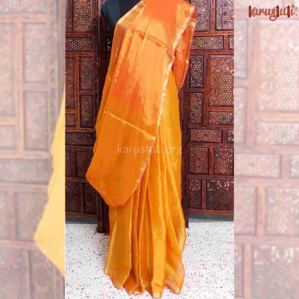 Luxurious Metalic linen Handloom Saree RAML33C 1a