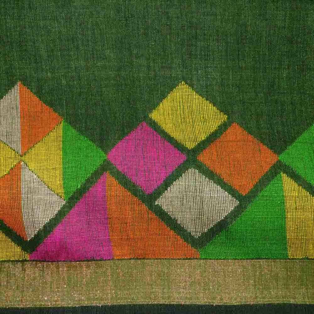 Luxurious Symmetric Linen Saree SLPJ14C 3