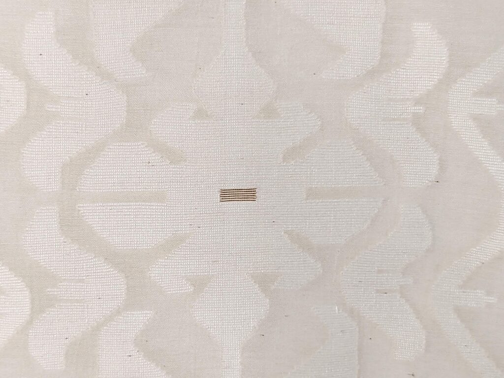 Panel- white with metallic detail Muslin jamdani