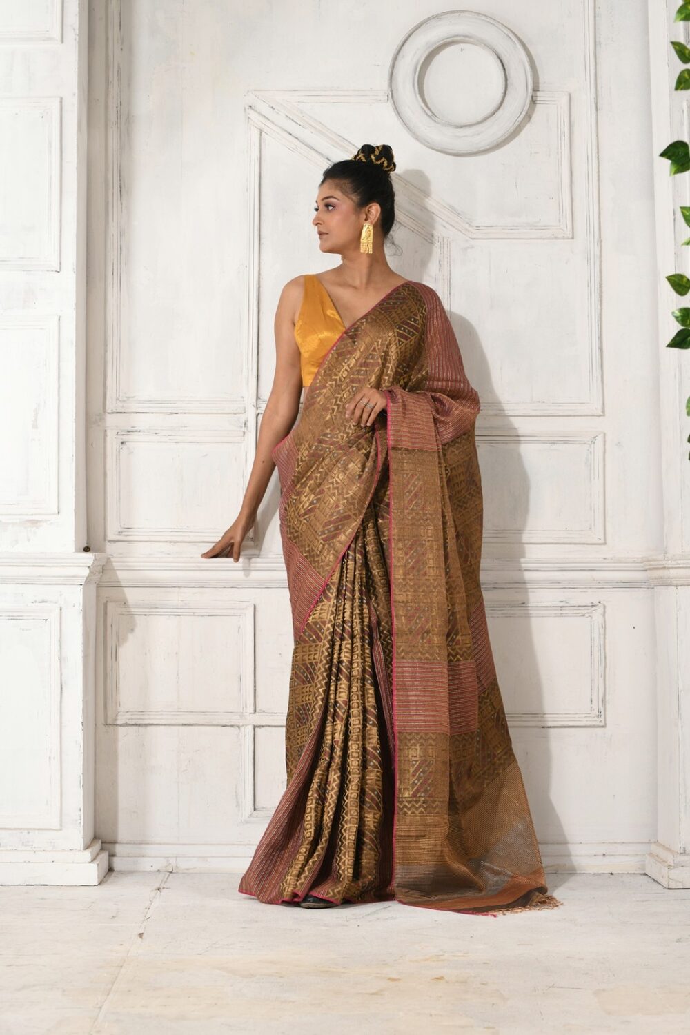 JACQUARDHANDLOOMMETALLICSAREE-KARU25-ANTIQUEGOLD