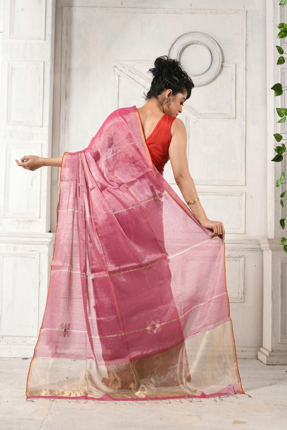 METALLICHANDLOOMSAREE-KARU20-PINK-SILVER (3)