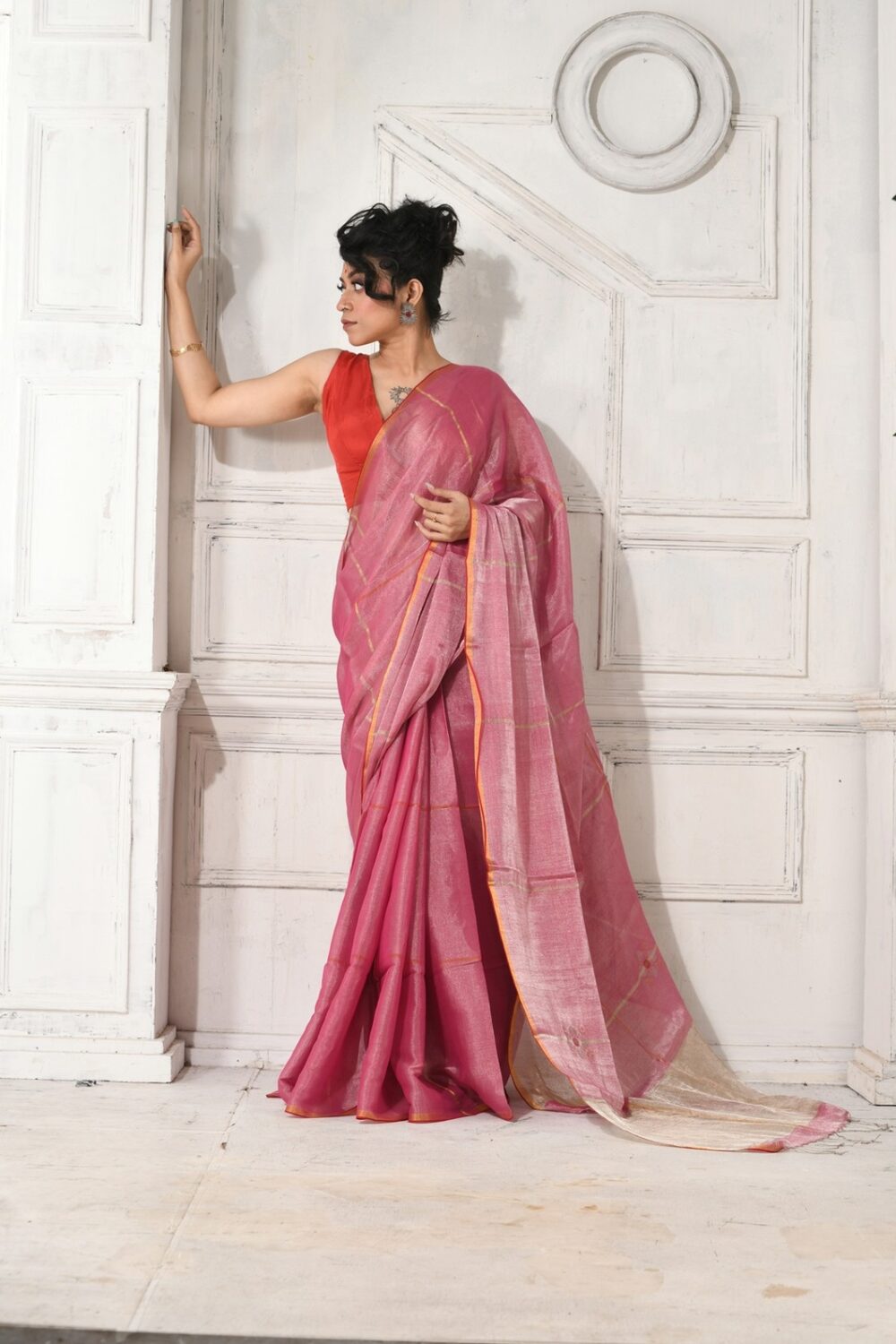 METALLICHANDLOOMSAREE-KARU20-PINK-SILVER (4)