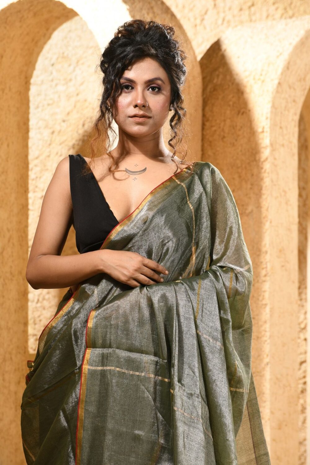 METALLICHANDLOOMSAREE-KARU22-SAGE-GREEN
