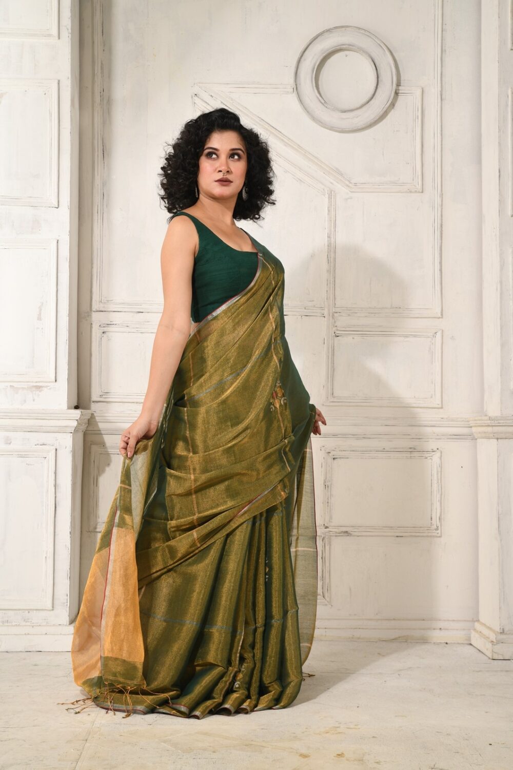 METALLICHANDLOOMSAREE-KARU23-GREEN-GOLD (2)