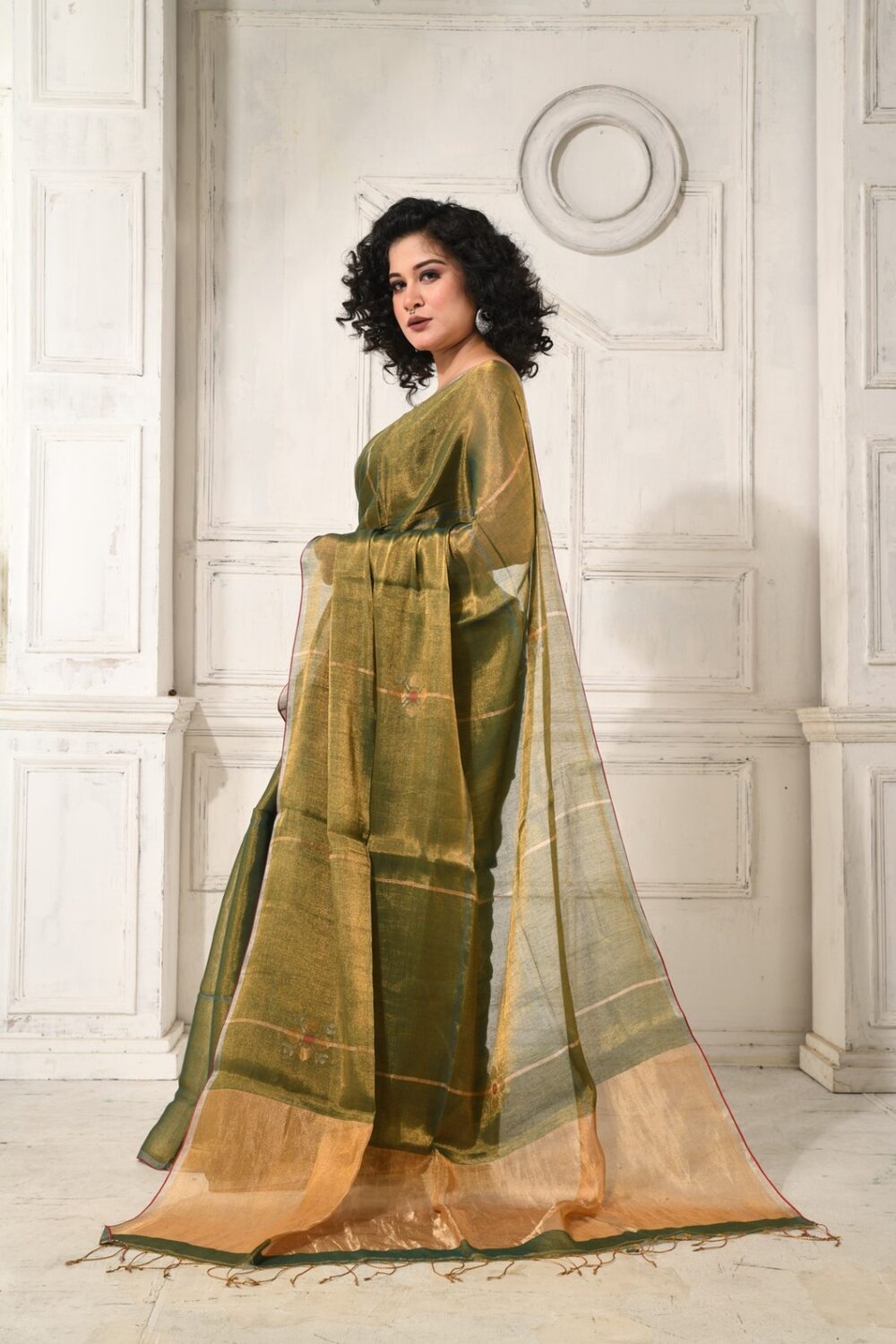 METALLICHANDLOOMSAREE-KARU23-GREEN-GOLD (3)