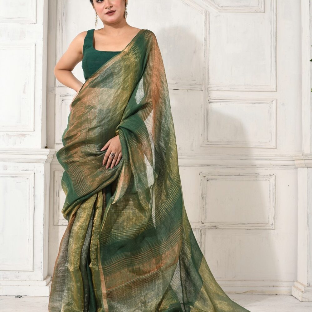 LINENMETALLICHANDLOOMSAREE-KARU28 (3)